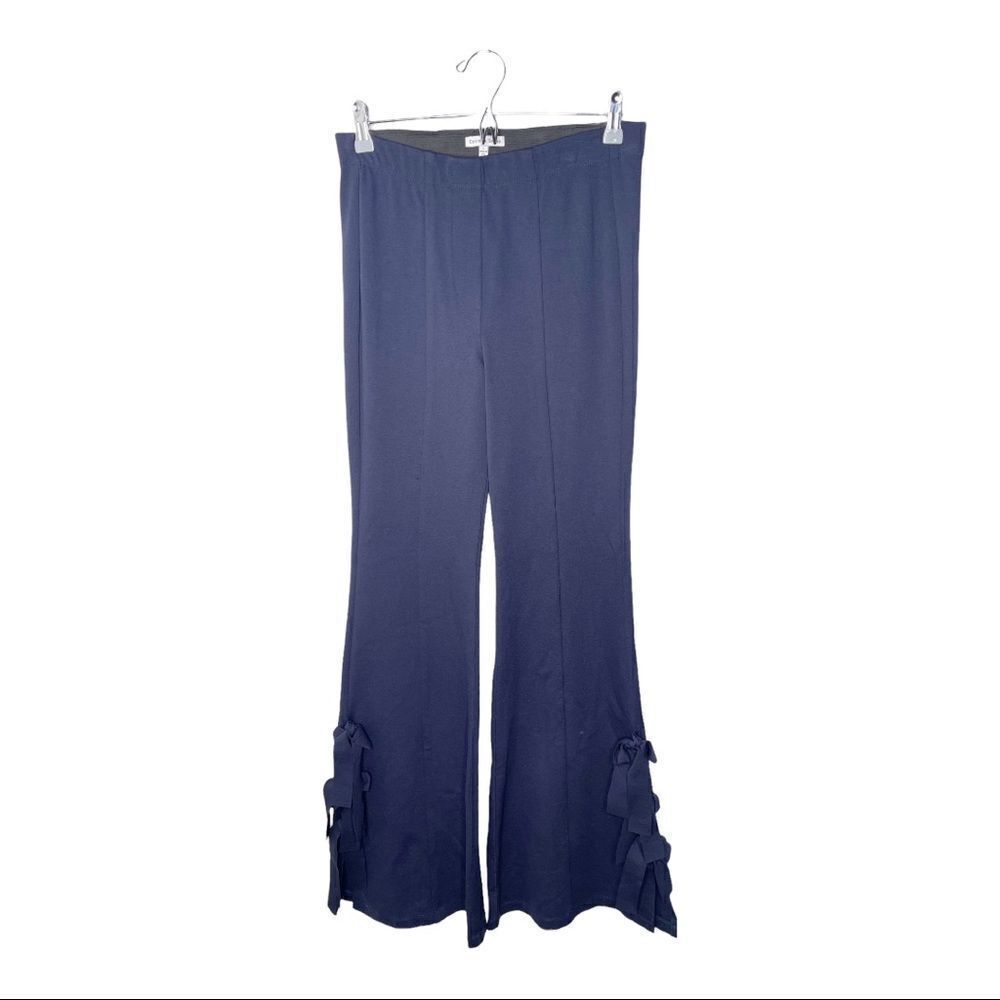 COMMON SENSE Bell Bottom Bow Tie Accent Pants 